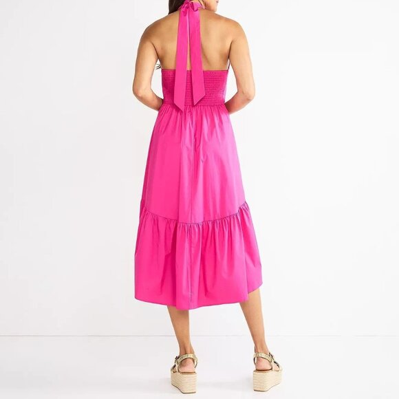 Nine West Pink Halter Dress Midi Length Size XXL - Picture 3 of 6